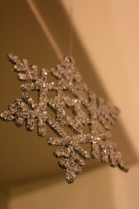 I just loved all her holiday touches...these sparkly guys were hanging in the door ways!